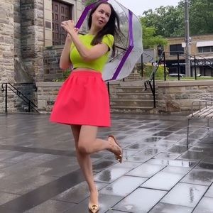 Neon green crop top Zara!!